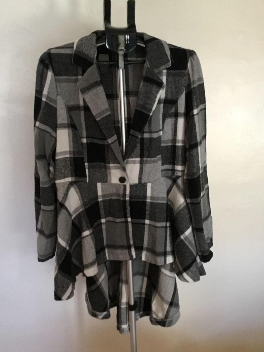 Women’s High and Low Plaid Victorian Gothic Blazer Jacket